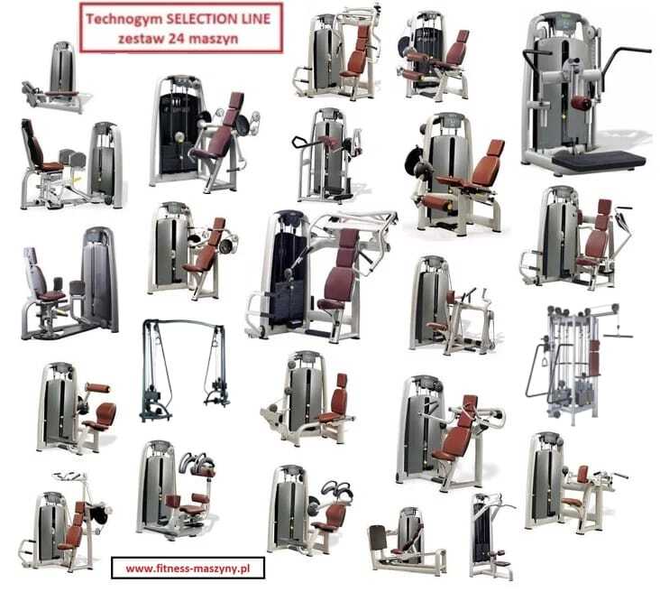 TECHNOGYM SELECTION LINE 24szt. Maszyny do Siłowni