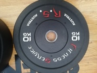 GRYF olimpijski 220cm + 100kg obciążenia BUMPER set zestaw