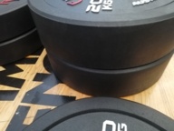 GRYF olimpijski 220cm + 100kg obciążenia BUMPER set zestaw