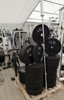 GRYF olimpijski 220cm + 100kg obciążenia BUMPER set zestaw